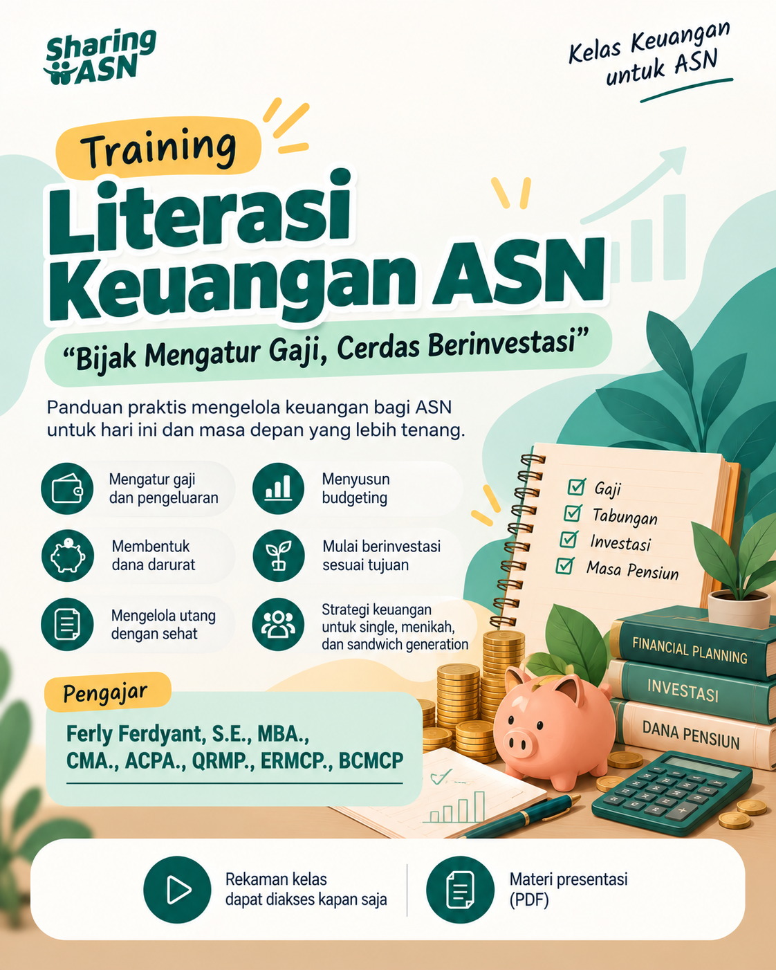 Poster Literasi Keuangan ASN: Bijak Mengatur Gaji, Cerdas Berinvestasi