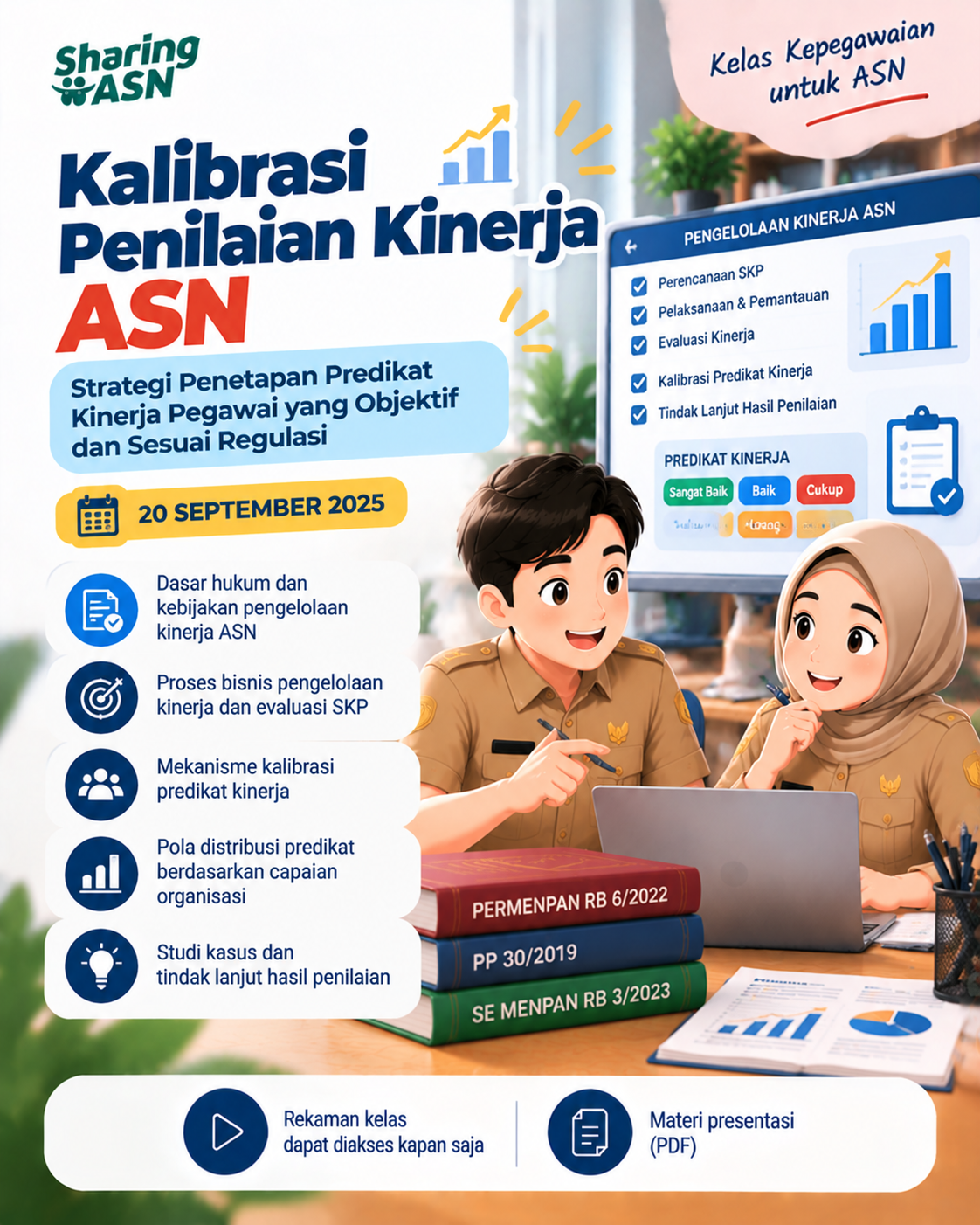 Poster Kalibrasi Penilaian Kinerja ASN: Strategi Penetapan Predikat Kinerja Pegawai yang Objektif dan Sesuai Regulasi