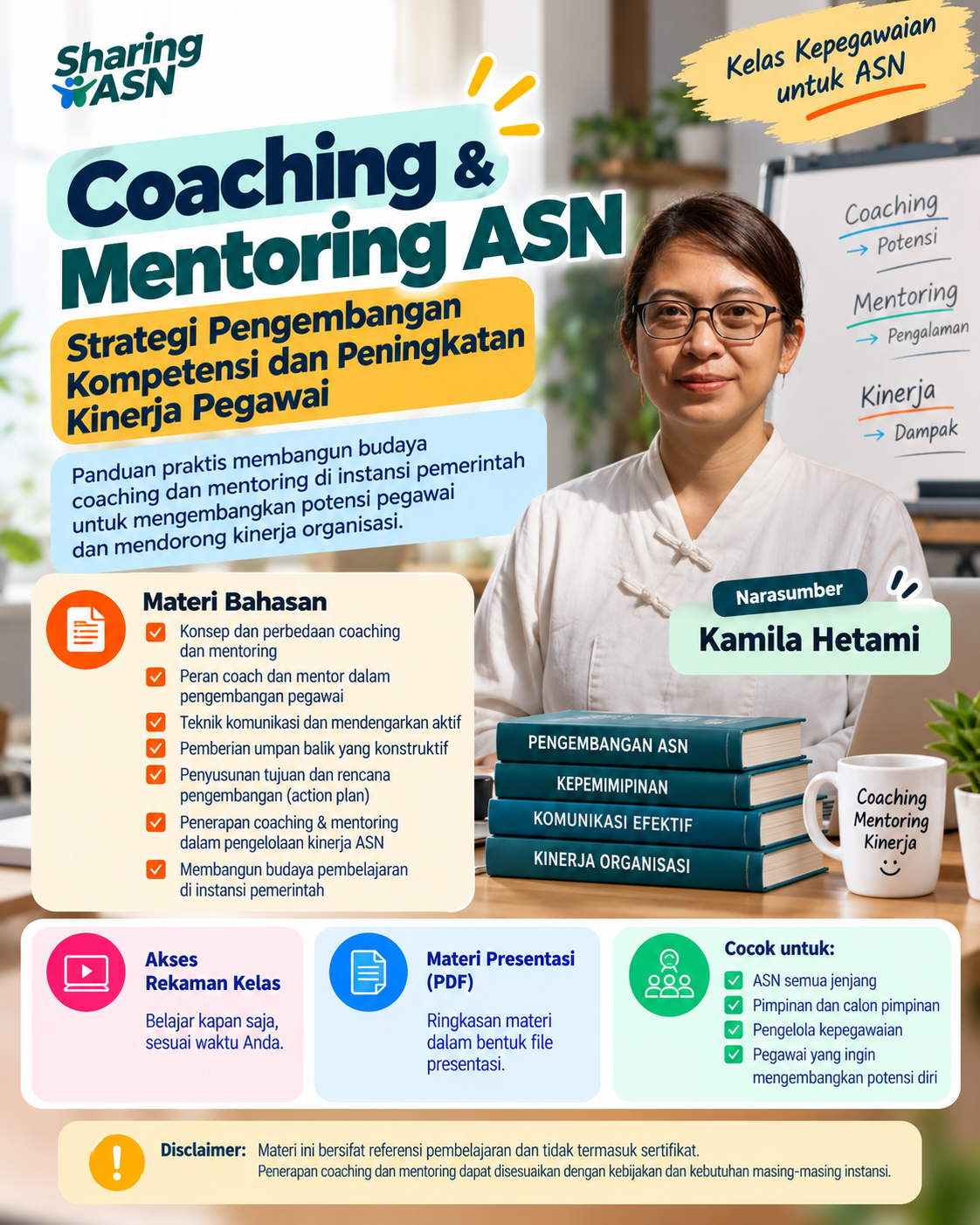 Poster Coaching & Mentoring ASN: Strategi Pengembangan Kompetensi dan Peningkatan Kinerja Pegawai