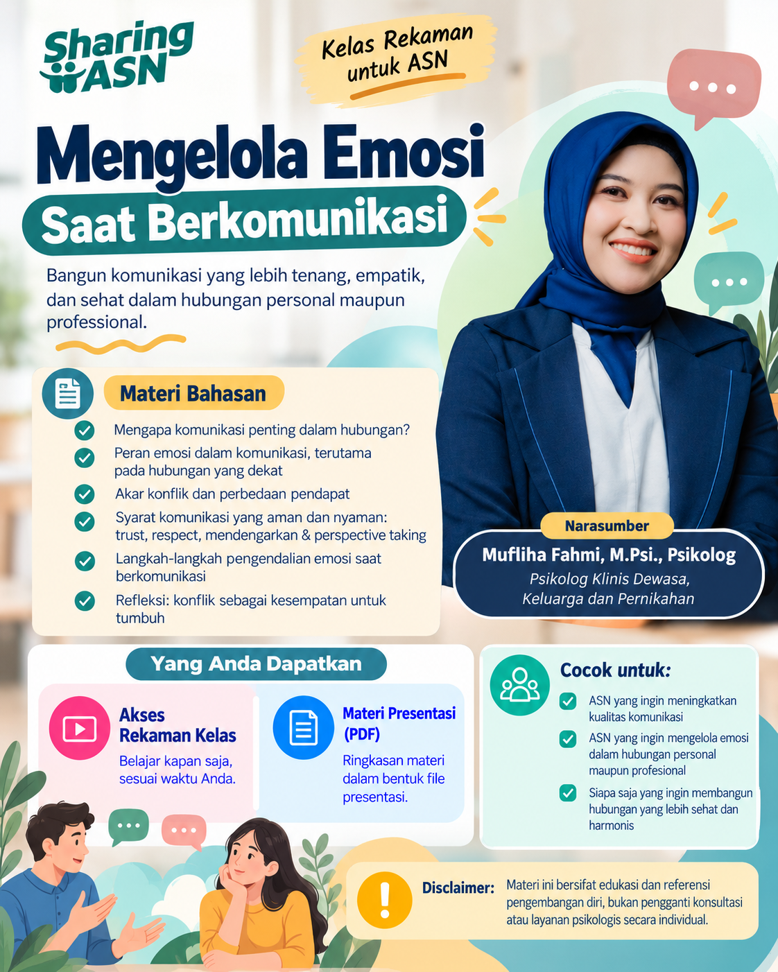 Poster Mengelola Emosi Saat Berkomunikasi: Strategi Membangun Hubungan Sehat dan Mengatasi Konflik